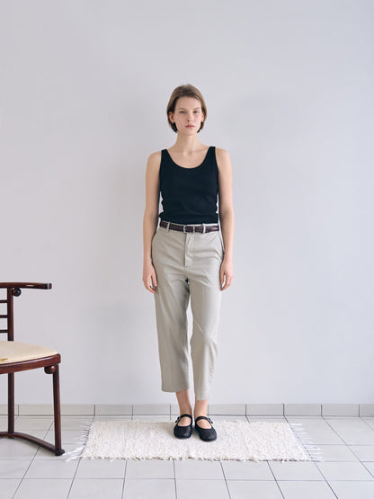 PATRICIA ANKLE PANTS [ Oyster Beige ]
