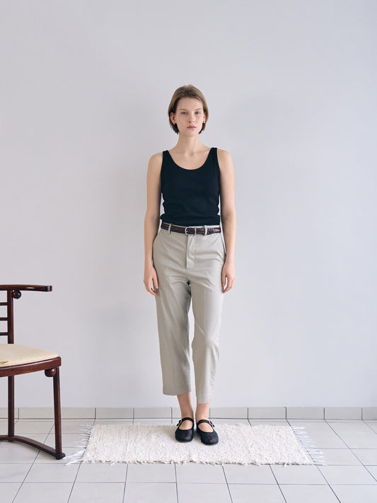 PATRICIA ANKLE PANTS [ Oyster Beige ]