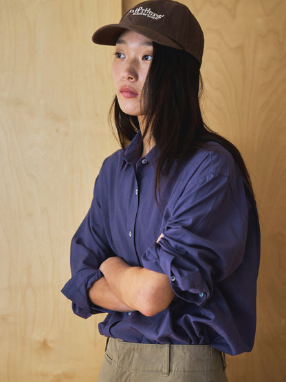 MARTHA LIGHT COTTON SHIRT [ Blue Berry ]