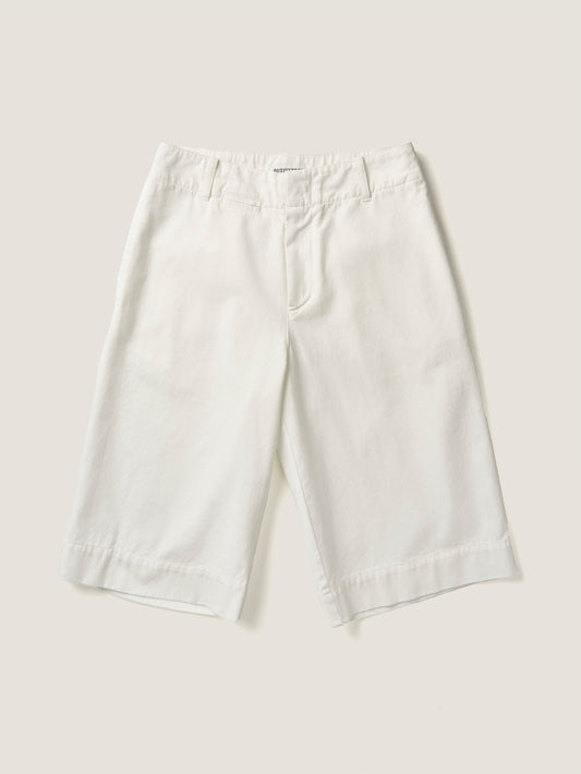 LENTO BERMUDA SHORTS [ Washed White ]