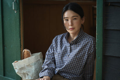 2 POCKET BUTTON DOWN SHIRT [ Violet Tartan ]