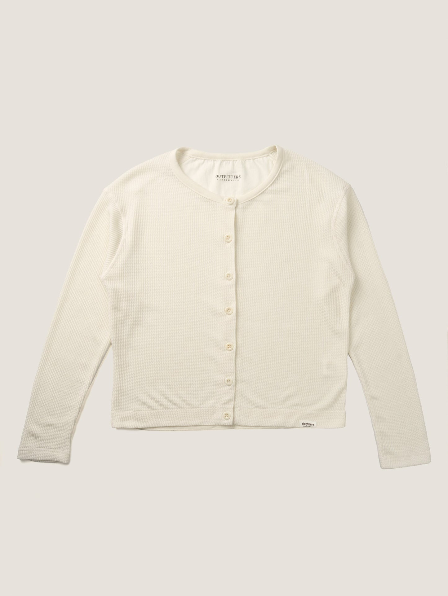 AIRY WAFFLE CARDIGAN [ Cream ]