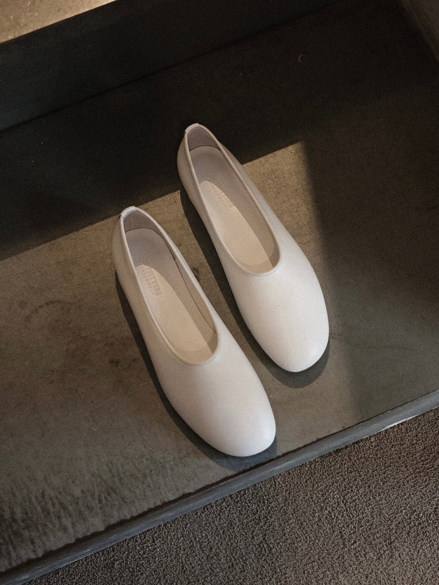 GRACE OPERA FLATS [ Clean White ] Italian Leather