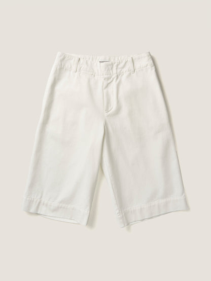 LENTO BERMUDA SHORTS [ Washed White ]