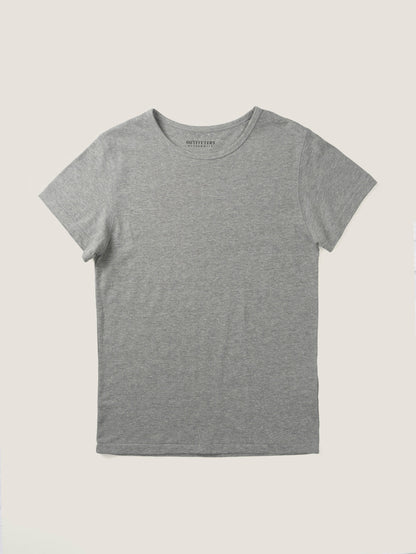 ALWAYS CREW NECK T-SHIRT [ Melange Gray ]