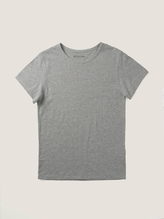 ALWAYS CREW NECK T-SHIRT [ Melange Gray ]