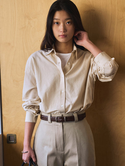MARTHA LIGHT COTTON SHIRT [ Neutral ]