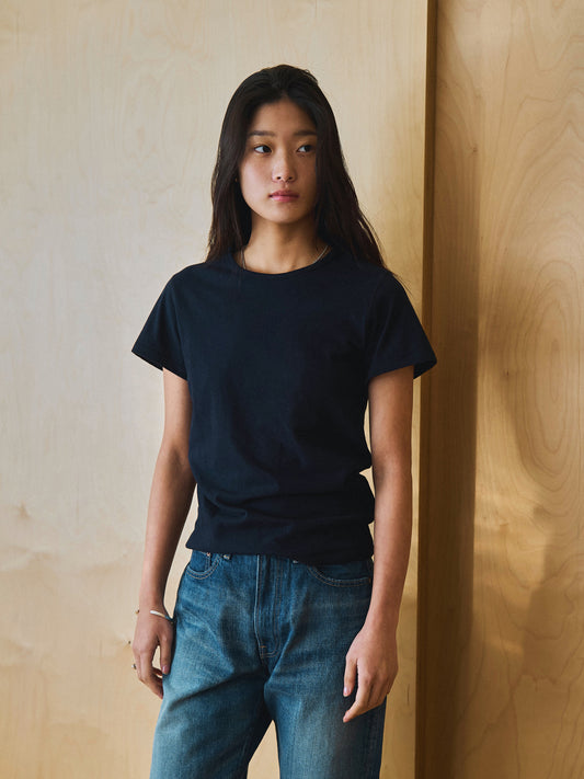 ALWAYS CREW NECK T-SHIRT [ Navy ]