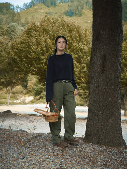 EASE WASHED CARGO PANTS [ Washed Khaki ]