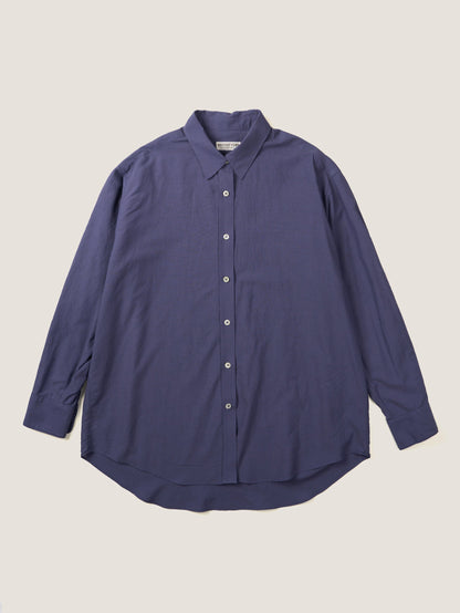 MARTHA LIGHT COTTON SHIRT [ Blue Berry ]