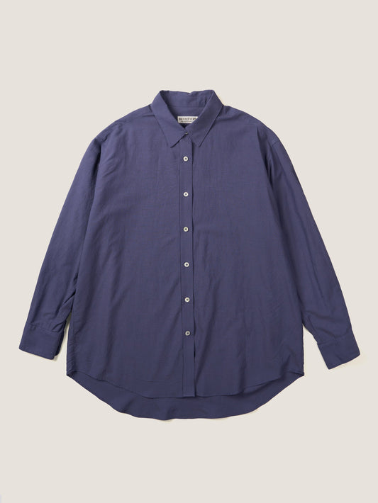 MARTHA LIGHT COTTON SHIRT [ Blue Berry ]