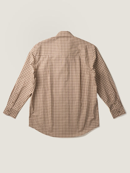 2 POCKET BUTTON DOWN SHIRT [ Beige Tartan ]