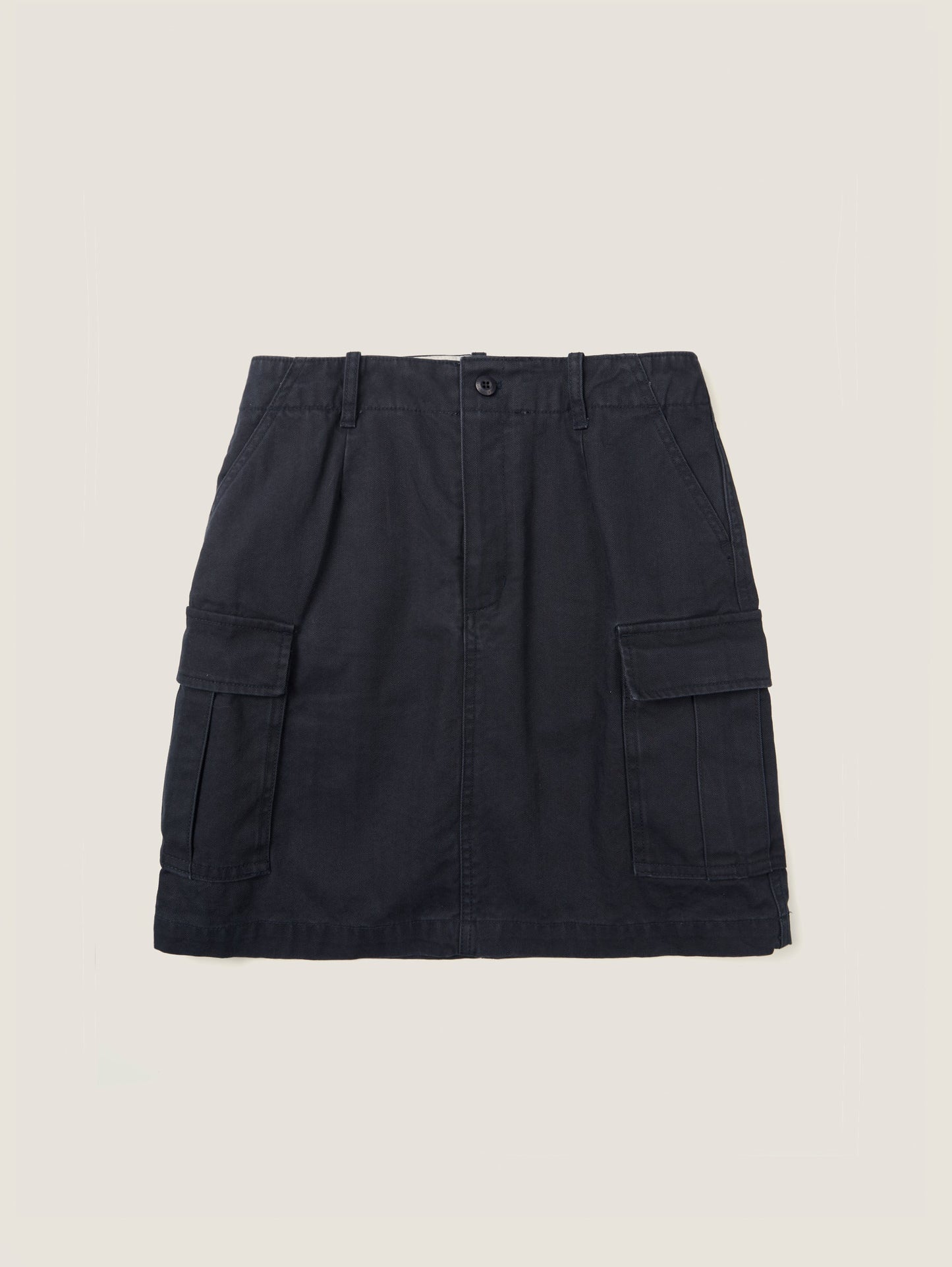 LILY UTILITY CARGO SKIRT [ Herringbone Navy ]