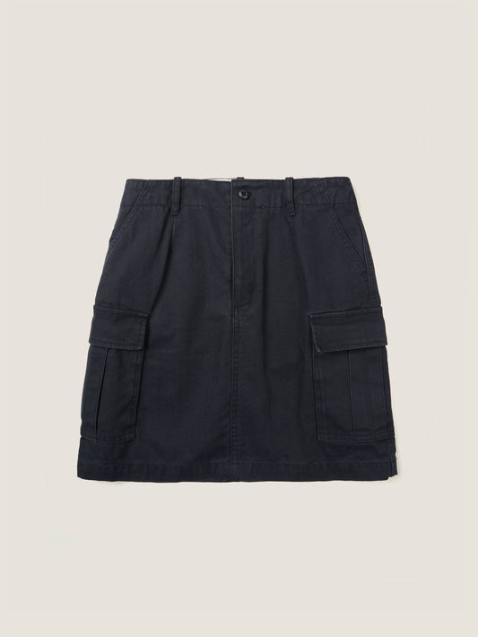 LILY UTILITY CARGO SKIRT [ Herringbone Khaki ]