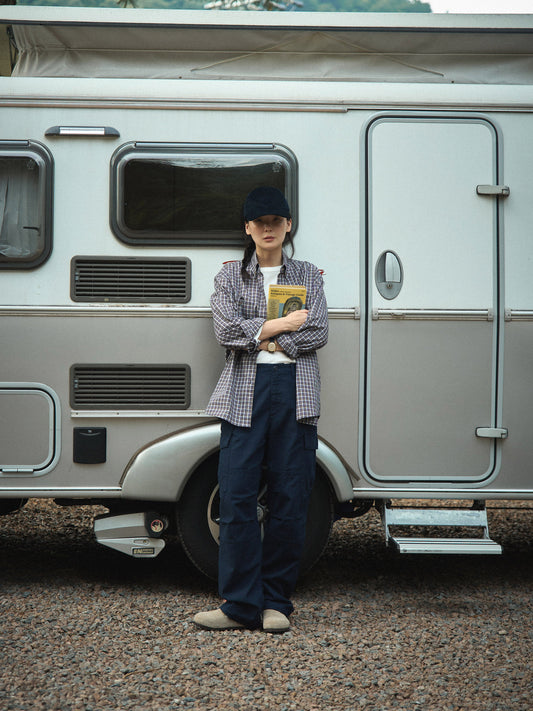 EASE WASHED CARGO PANTS [ Washed Navy ]