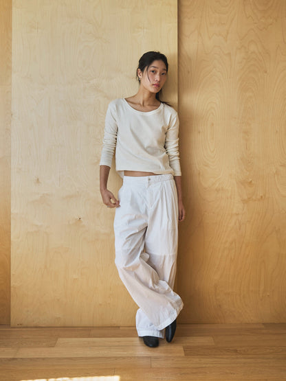 ROSA EASY COTTON PANTS [ White ]