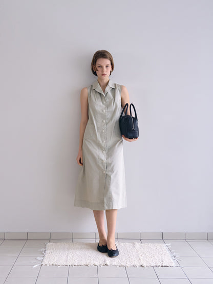 IRIS CHORE DRESS [ Greige ]