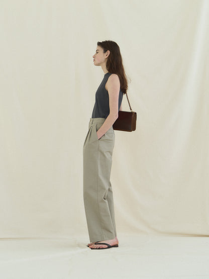 MICHELLE COTTON SLEEVELESS [ Intense Gray ]