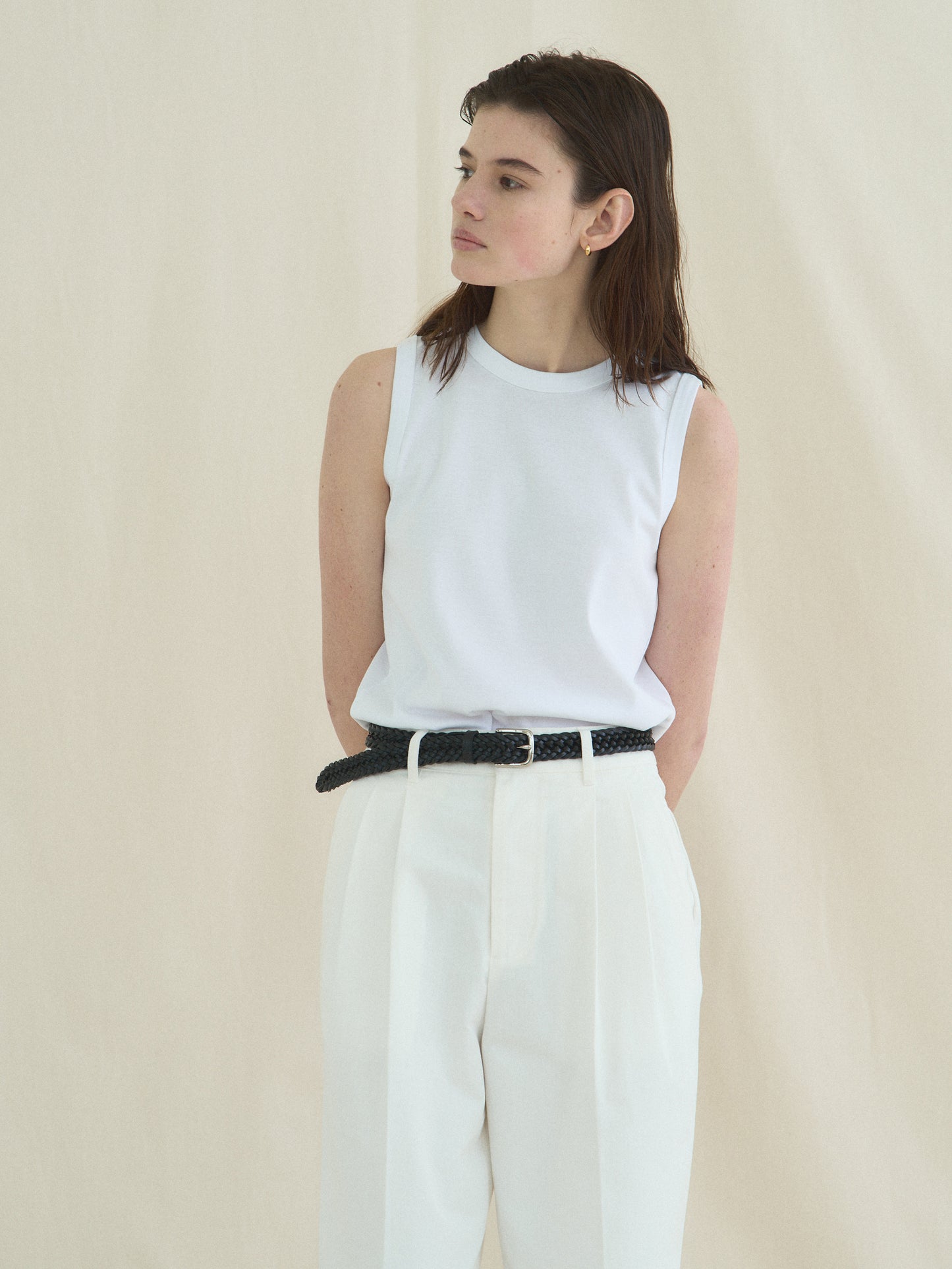 MICHELLE COTTON SLEEVELESS [ White ]