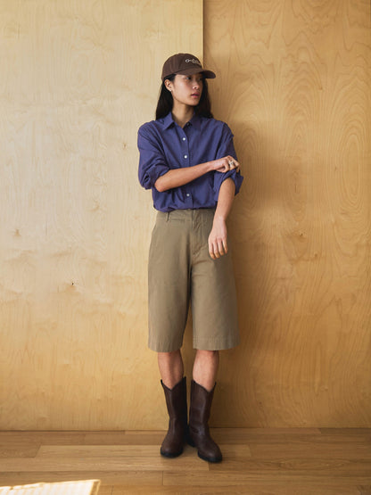 LENTO BERMUDA SHORTS [ Washed Beige ]