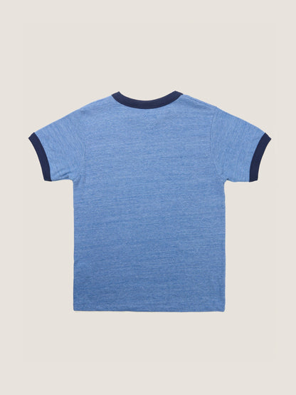 OUTFITTERS LOGO RINGER T-SHIRT [ Vintage Blue ]