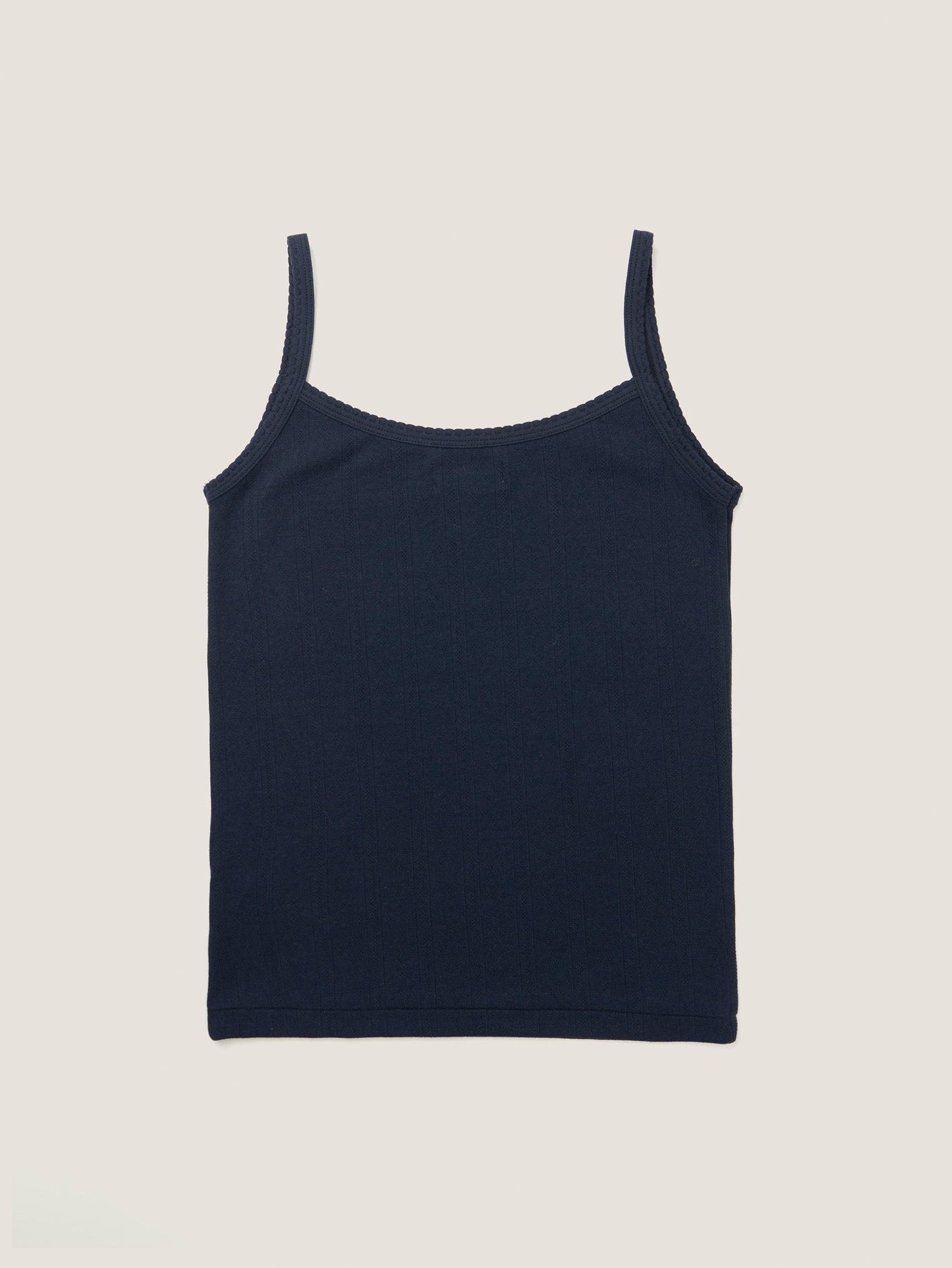 SCALLOPED TRIM SLEEVELESS [ Midnight Blue ]