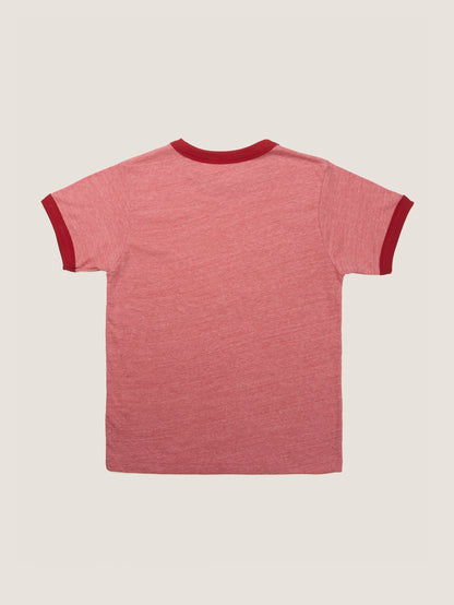 OUTFITTERS LOGO RINGER T-SHIRT [ Vintage Red ]