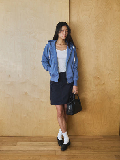 LILY UTILITY CARGO SKIRT [ Herringbone Navy ]