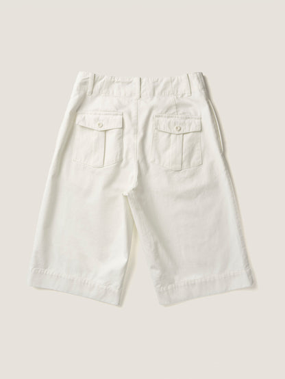 LENTO BERMUDA SHORTS [ Washed White ]