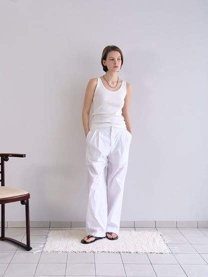 SOFT STRETCH SLEEVELESS [ White ]
