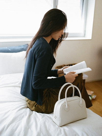 AIRY WAFFLE CARDIGAN [ Deep Navy ]