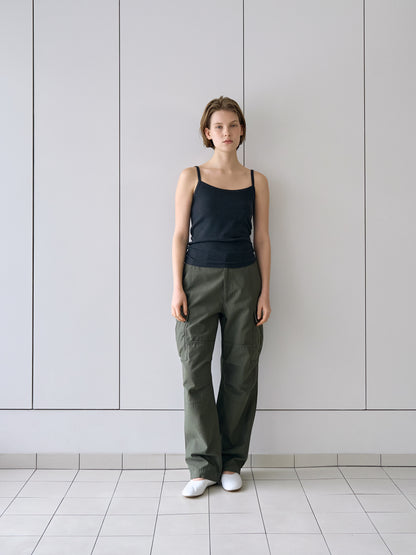 EASE WASHED CARGO PANTS [ Washed Khaki ]