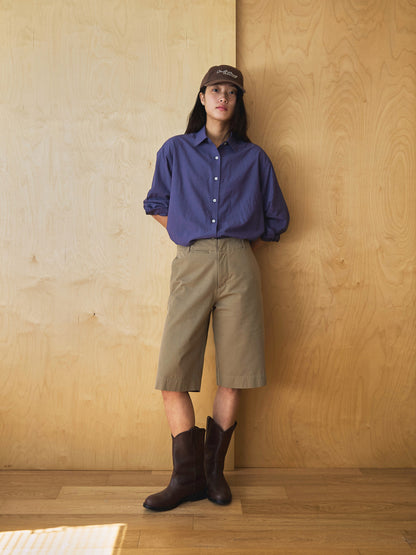 MARTHA LIGHT COTTON SHIRT [ Blue Berry ]