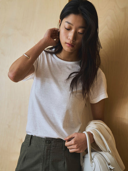 ALWAYS CREW NECK T-SHIRT [ White ]
