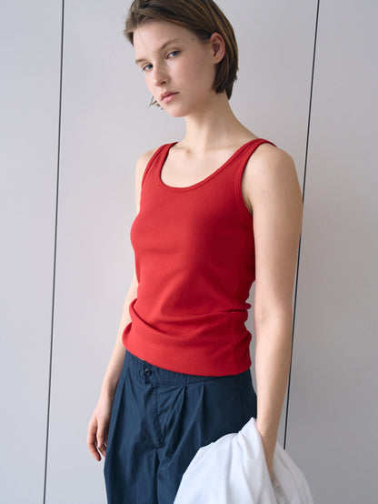 SOFT STRETCH SLEEVELESS [ Rouge ]