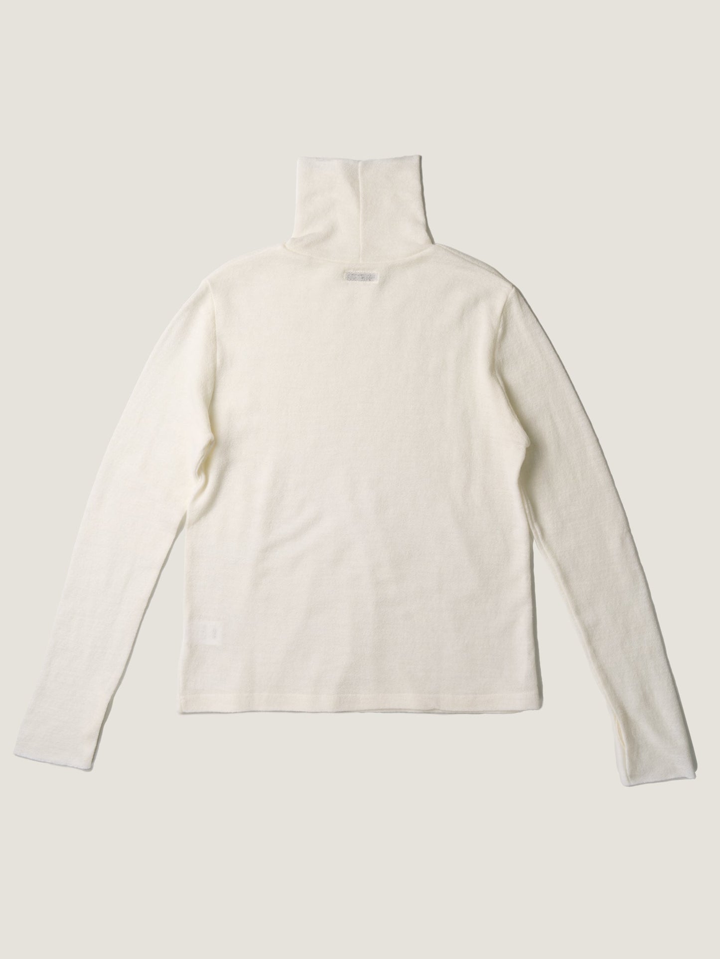 RUSTLE WOOL TURTLE TOP [ Warm Ivory ]