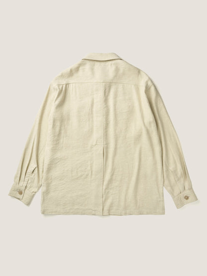 CAROLINE SILK LINEN JACKET [ Natural ]