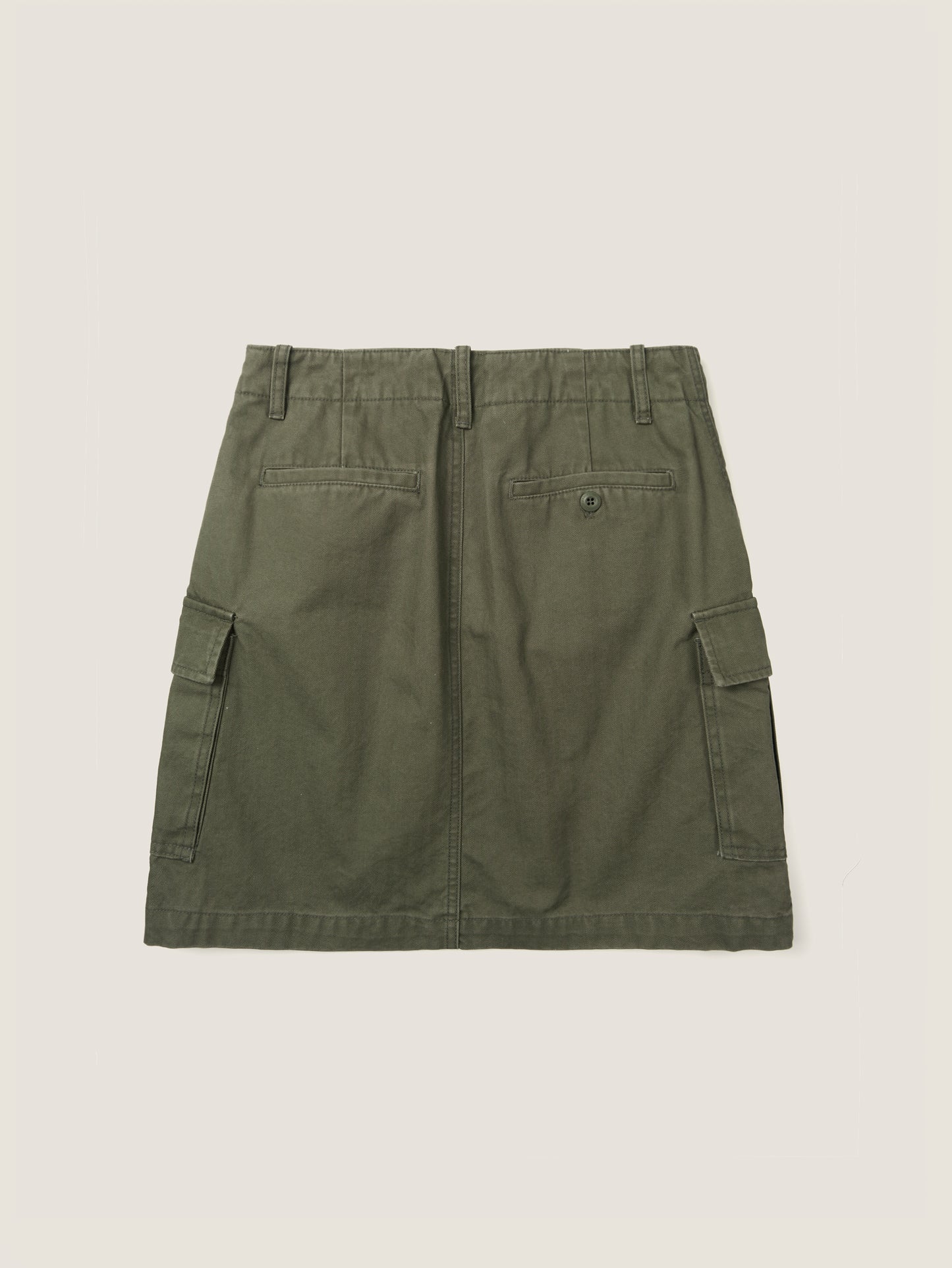 LILY UTILITY CARGO SKIRT [ Herringbone Khaki ]