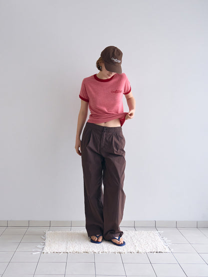ROSA EASY COTTON PANTS [ Brown ]