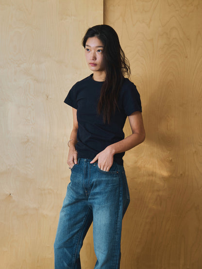 ALWAYS CREW NECK T-SHIRT [ Navy ]