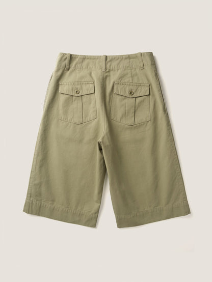 LENTO BERMUDA SHORTS [ Washed Beige ]