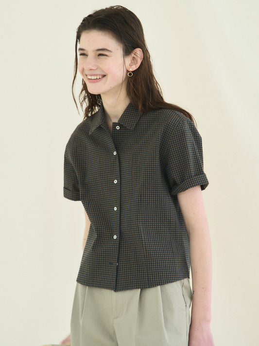 (-30%) ARIZONA CHECK SHIRT [ Olive Navy ] Organic Cotton