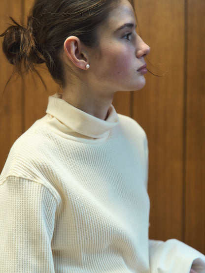 SALLY'S WAFFLE TURTLE TEE [ Cream ] 5th Reorder