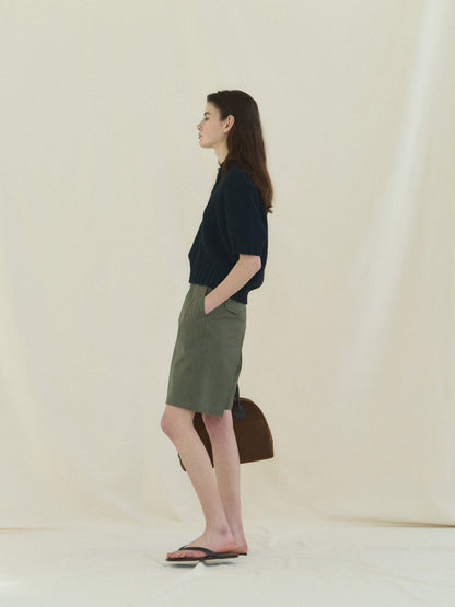 50's AMERICAN CHINO SHORTS [ Military Khaki ]