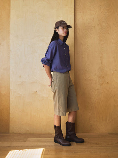 LENTO BERMUDA SHORTS [ Washed Beige ]