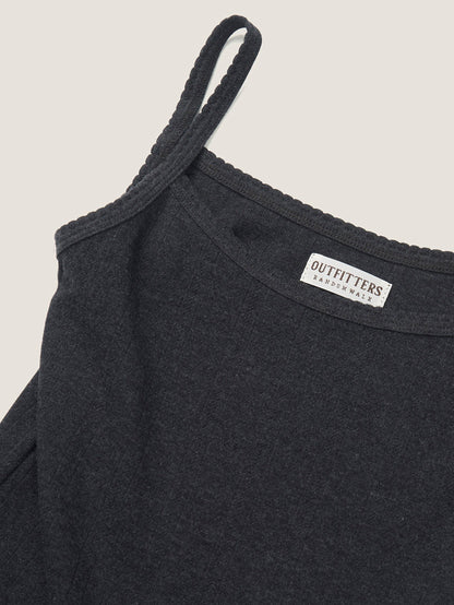 SCALLOPED TRIM SLEEVELESS [ Blend Gray ]