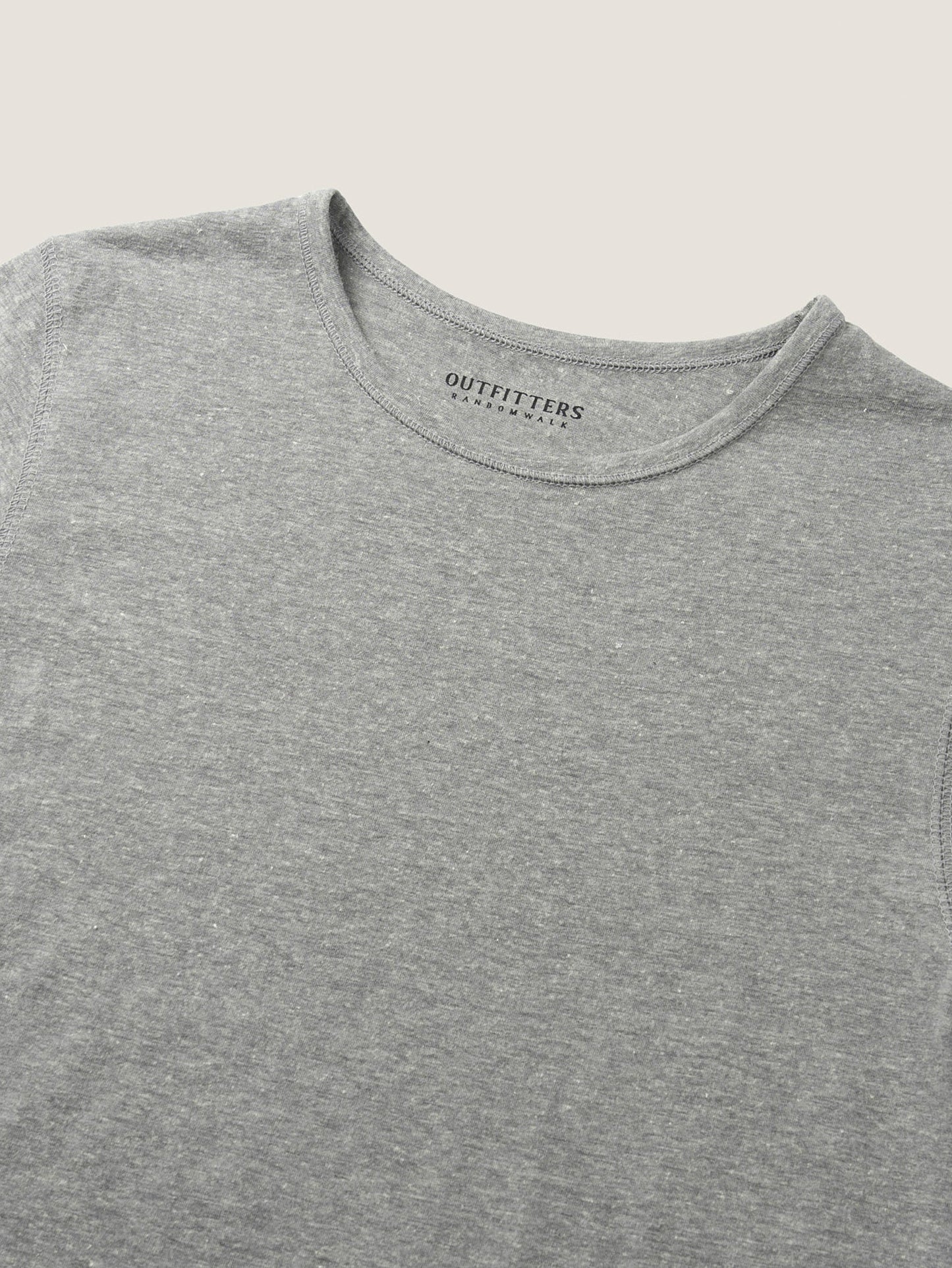 ALWAYS CREW NECK T-SHIRT [ Melange Gray ]
