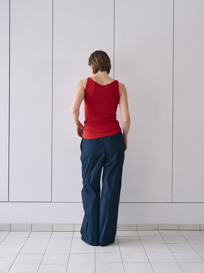 ROSA EASY COTTON PANTS [ Deep Navy ]