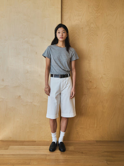 LENTO BERMUDA SHORTS [ Washed White ]
