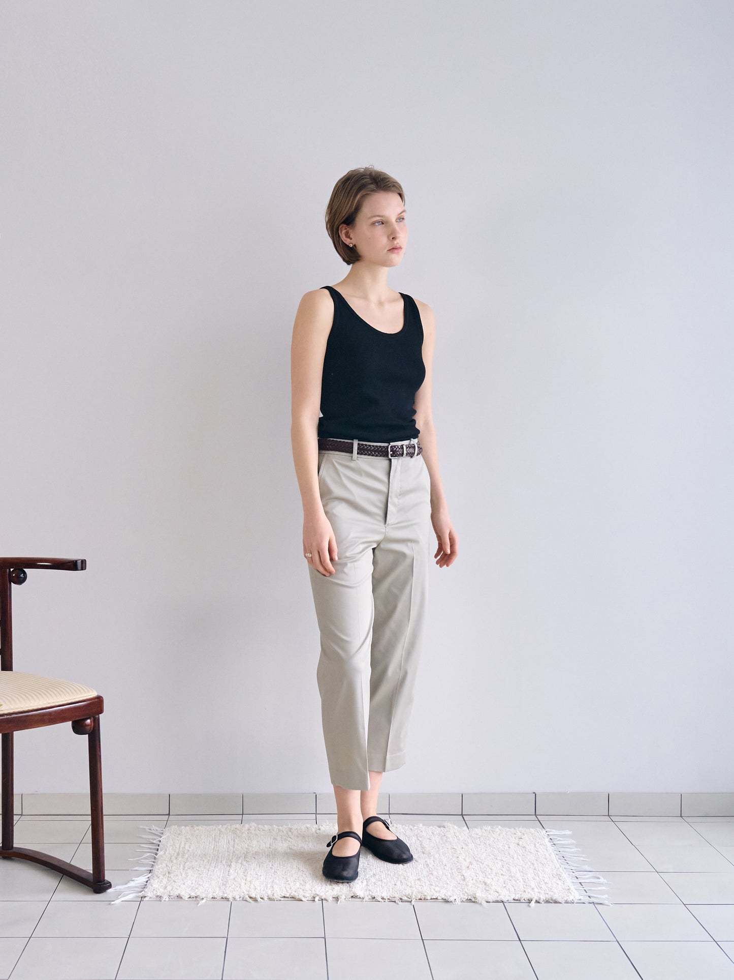 SOFT STRETCH SLEEVELESS [ Black ]